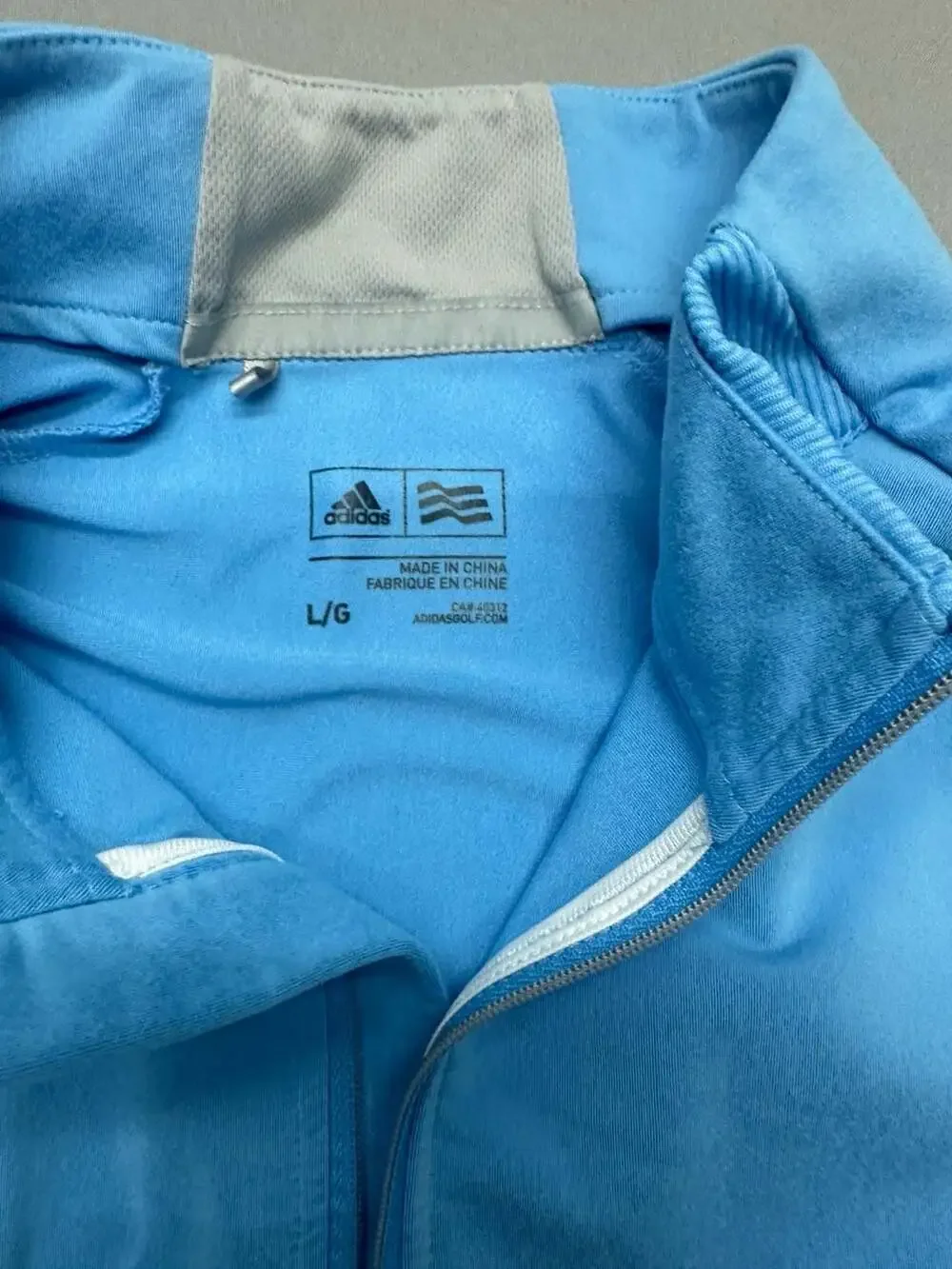 Adidas Golf Light Blue 1/4 Zip Pullover Men's Size L
